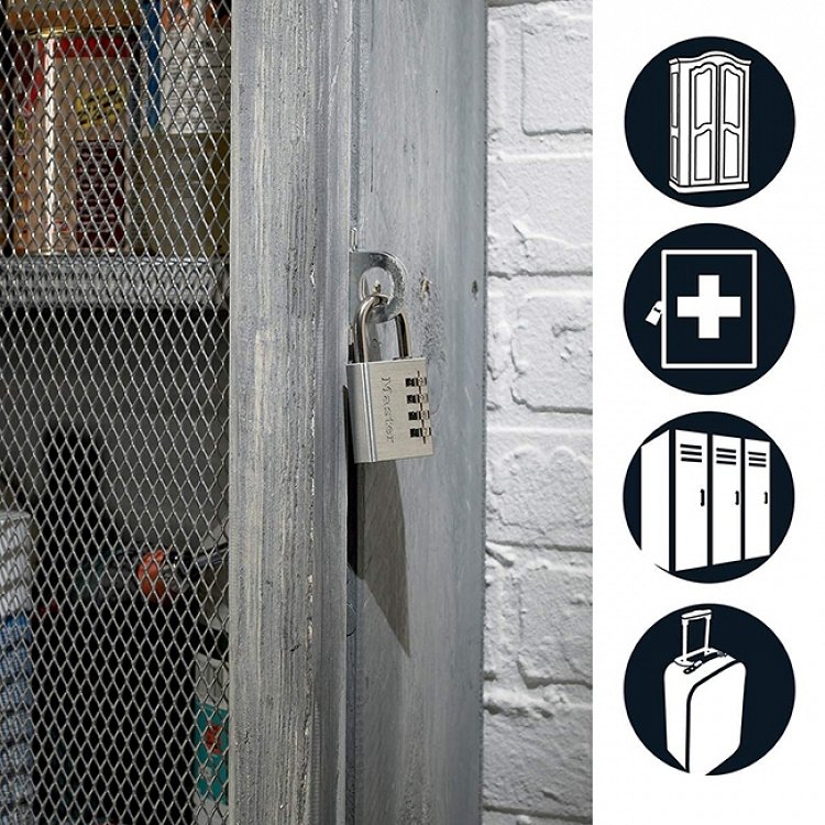 Λουκέτο αποσκευών συνδυασμού 4 ψηφίων με μεταλλικό φινίρισμα, 40mm, MASTERLOCK - ΛΟΥΚΕΤΑ ΣΥΝΔΥΑΣΜΟΥ