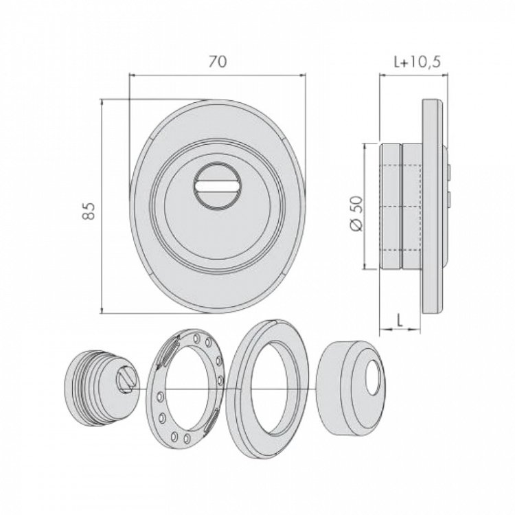 Defender για θωρακισμένες πόρτες DISEC BD16