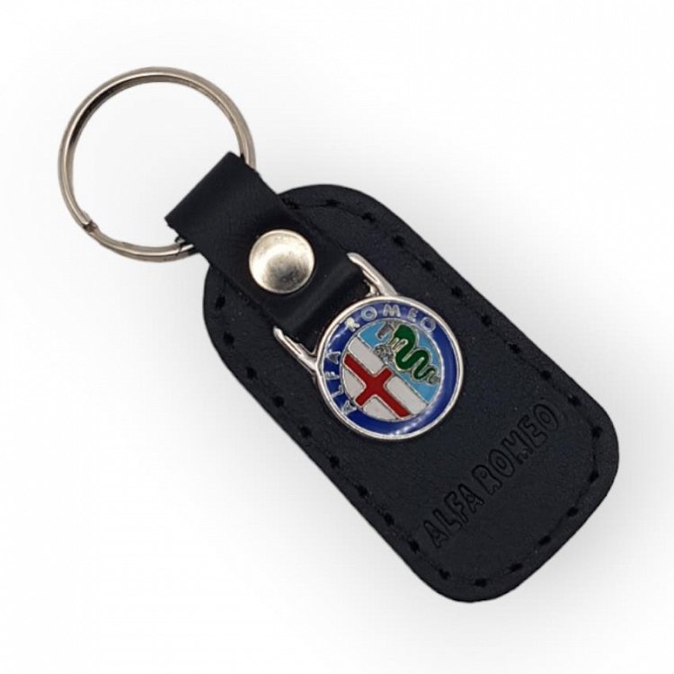 Δερμάτινο μπρελόκ alfa romeo Μαύρο