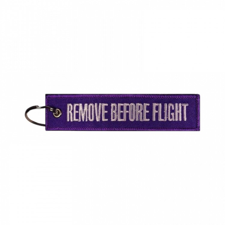Υφασμάτινο Μπρελόκ REMOVE BEFORE FLIGHT White-Blue