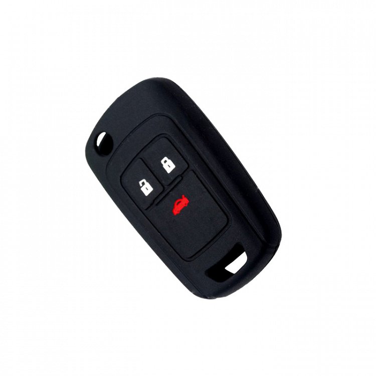 Θήκη Σιλικόνης Κλειδιών Chevrolet με 3 κουμπιά Μαύρη