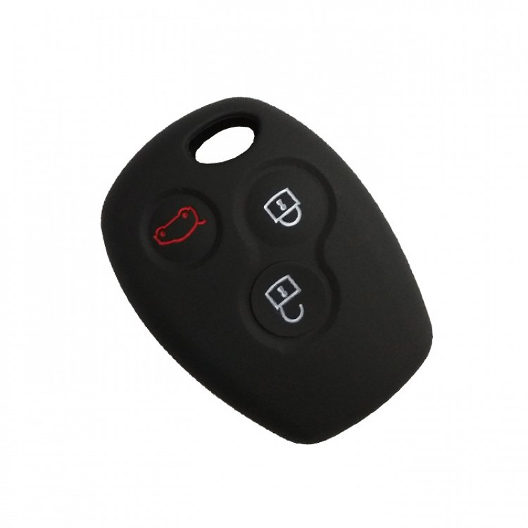Θήκη Σιλικόνης Κλειδιών  Renault-Dacia με 3 Κουμπιά Μαύρη