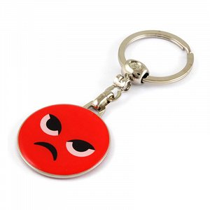 Μεταλλικό Μπρελόκ με  θυμωμένο νο2 πρόσωπο