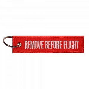 Υφασμάτινο Μπρελόκ REMOVE BEFORE FLIGHT White-Red