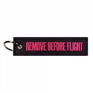 Υφασμάτινο Μπρελόκ REMOVE BEFORE FLIGHT Red Black