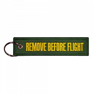 Υφασμάτινο Μπρελόκ REMOVE BEFORE FLIGHT YELLOW-GREEN