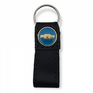 Δερμάτινο Μπρελόκ μαύρο με το λογότυπο CHEVROLET