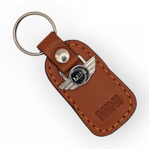 Δερμάτινο μπρελόκ Mini Cooper Καφέ