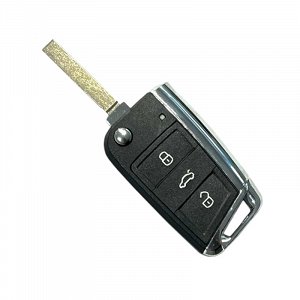 Κέλυφος αναδιπλούμενου τηλεχειριστηρίου με λάμα HU162 και 3 κουμπιά τύπου αυτοκινήτου Group Vag