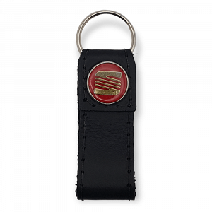 Δερμάτινο Μπρελόκ μαύρο με το λογότυπο Seat