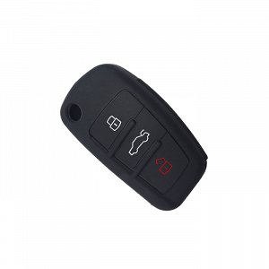 Θήκη Σιλικόνης για κλείδι Audi Μαύρη