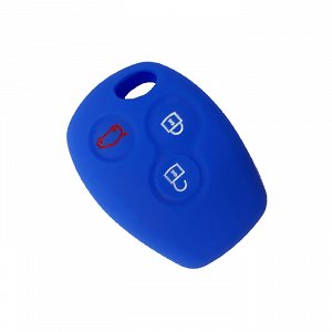 Θήκη Σιλικόνης Κλειδιών  Renault-Dacia με 3 Κουμπιά Μπλέ