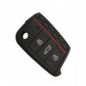 Θήκη Σιλικόνης Skoda/Seat/Volkswagen με 3 Κουμπιά μαύρη