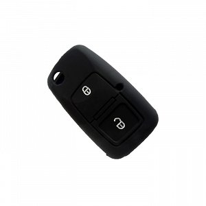 Θήκη Σιλικόνης Volkswagen/Seat/Skoda με 2 Κουμπιά μαύρη