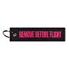 Υφασμάτινο Μπρελόκ REMOVE BEFORE FLIGHT Red Black